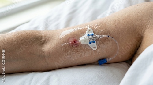 PICC Line Exit Site Upper Arm Stat Lock Securement Transparent Dressing Central Access