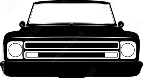 Foto 67-68 Truck grill front silhouette