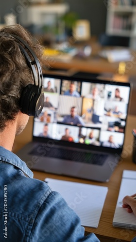 Remote Work Video Conference Meeting Online