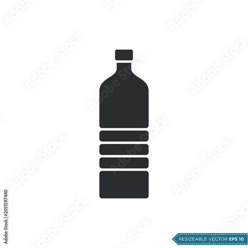 Simple Bottle Icon Vector Template Illustration Design EPS 10