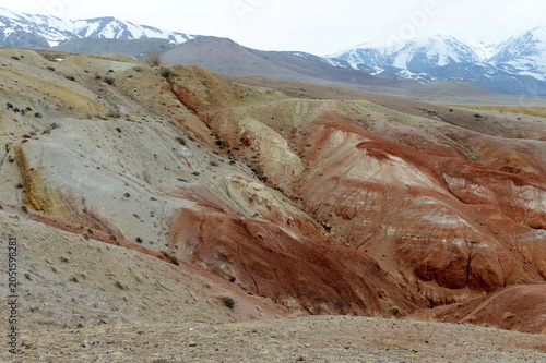 Altai Mars is a region of multicolored mountains in the Kosh-Agach district of the Altai Mountains, in the Kyzyl-Chin tract. Altai Republic