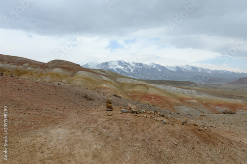 Altai Mars is a region of multicolored mountains in the Kosh-Agach district of the Altai Mountains, in the Kyzyl-Chin tract. Altai Republic