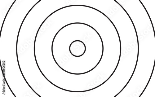 Minimal abstract background featuring concentric circle line elements with clean geometric composition. Perfect for wallpaper, poster, banner, presentation, template, and modern digital design project
