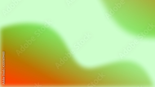 Photos Soft abstract gradient blend with warm orange and cool green tones in pastel haz