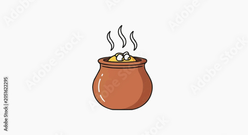 Traditional copper mortar and pestle for grinding spices and herbs in rustic kitchen setting