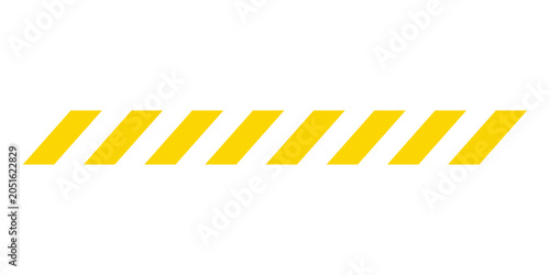 Yellow diagonal warning stripes pattern Vector