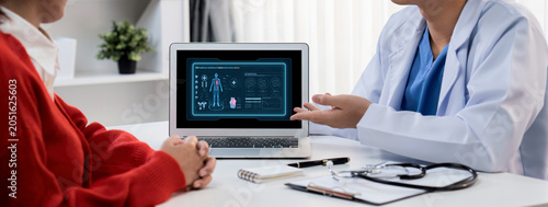 Canvastavla Medical science technology and futuristic healthcare virtual computer software analyze human health and diagnose disease for doctor data and medical research