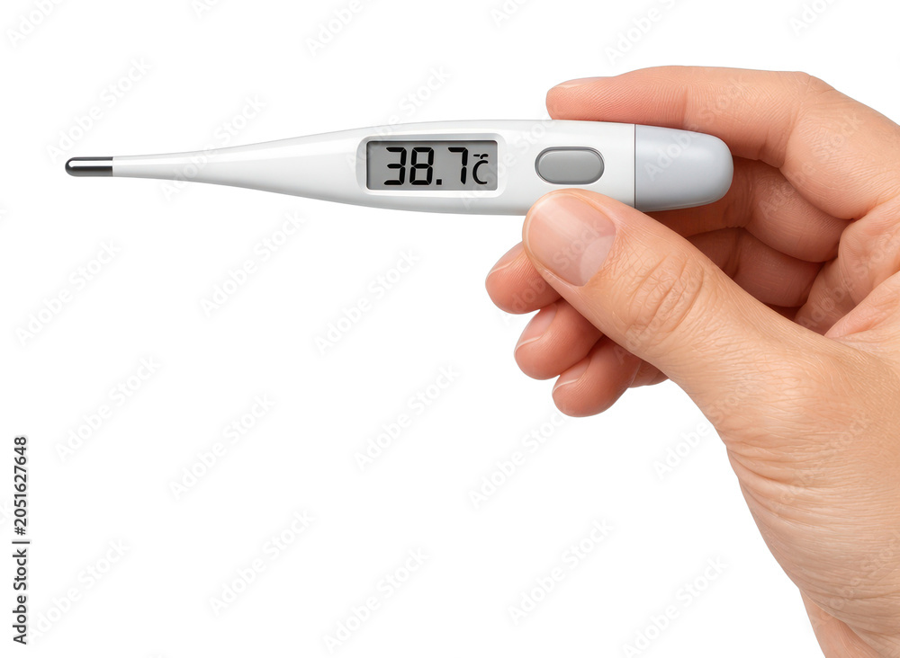Obraz premium PNG Digital thermometer displaying high temperature.