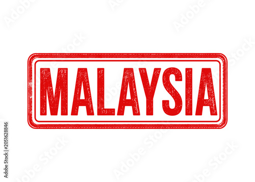 Photography Malaysia stamp. country seal isolated on white background.