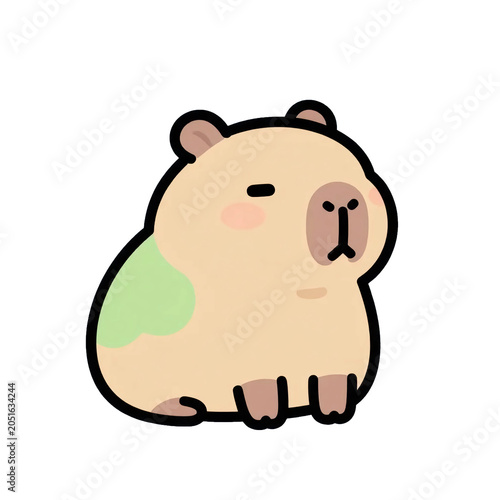 Cute capybara illustration
