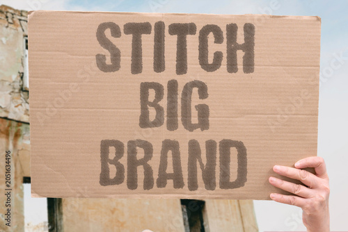 Tableau sur toile "Stitch big brand" Child's work ends on major label