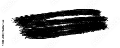 Black brush stroke art on white background