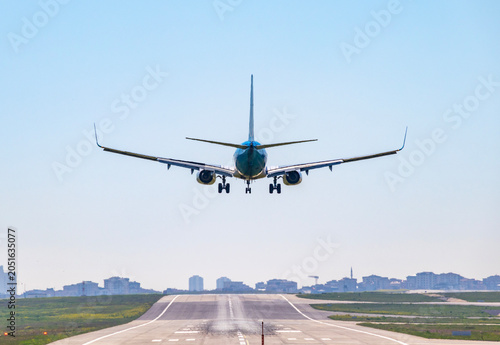 Airport Runway. Aircraft landing and take-off runway.
