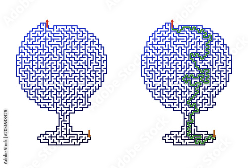 Bilde på lerret World Teachers Day maze globe puzzle gam