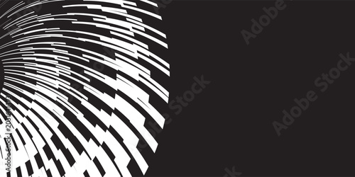Schilderij op canvas Abstract circular halftone speed lines pattern background