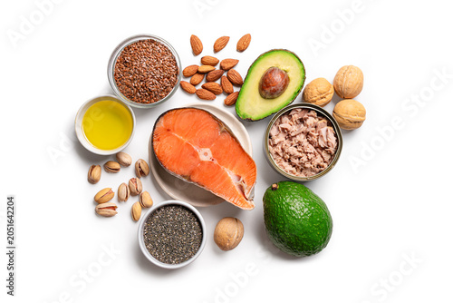 Foto Selection food sources of omega 3 and healthy fats