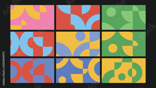 Mid Century Abstract Shape Background