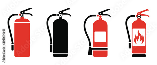 Foto Fire Extinguisher Safety Icon, Emergency Equipment Vector Symbol for Industrial