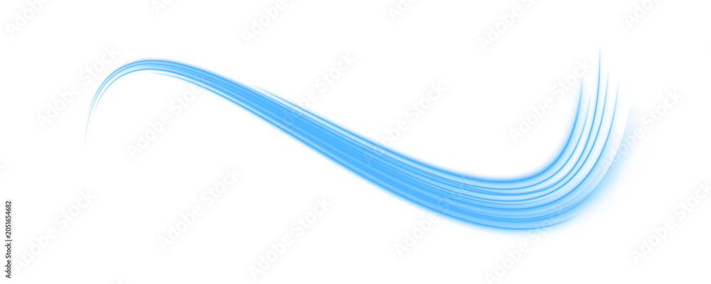 Obraz premium Neon blue motion lines flow through a vibrant urban corridor. Light trails suggest rapid movement and innovation. PNG vector graphic with futuristic visual energy.