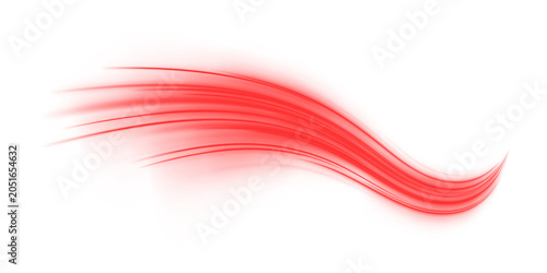 Neon red laser waves twist through a dark futuristic city. Sparks scatter along motion paths creating high speed energy flow. PNG vector cyber design.