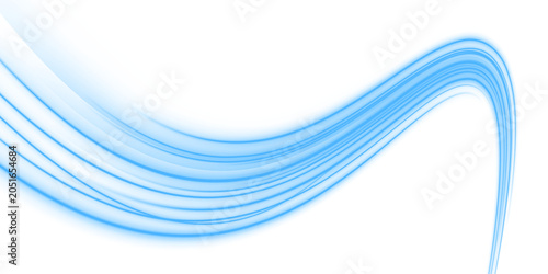 Εκτύπωση καμβά Futuristic light waves stream across a city expressway at night