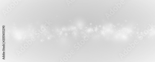 Sparkling white particles gently fall over abstract dark backgrounds, creating dreamy bokeh textures and festive highlights for designs. PNG