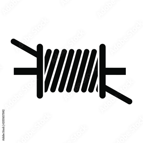 Vászonkép Inductor Electrical Component Symbol Flat Icon Representing Electronic Circuitry