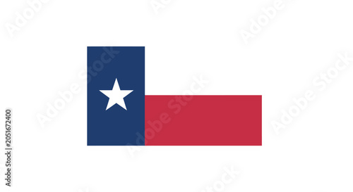 Texas state flag stylized into a geometric L shape.