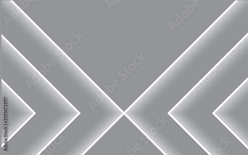 Modern abstract geometric background with arrow elements,  gray gradient shadow effect and minimalist composition. Ideal for business presentation, corporate banner, wallpaper, poster, template, etc.