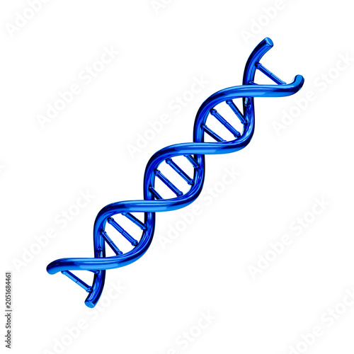 Obraz na plátně translucent DNA double helix  isolated on white background.PNG
