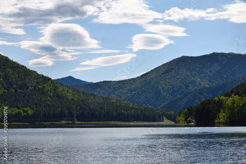 Canvas-taulu Mainskoye Reservoir scenery. Yenisei River in Khakassia, Russia