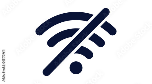 Offline mode no wifi icon for digital detox app design