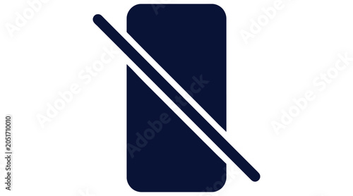 Phone free zone no mobile icon for mindfulness app design