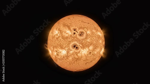 A detailed view of solar activity on the sun's surface