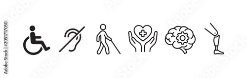 Disability, Health, and Accessibility Awareness Icons