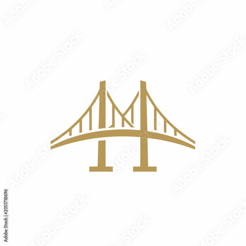 Golden Suspension Bridge Icon.