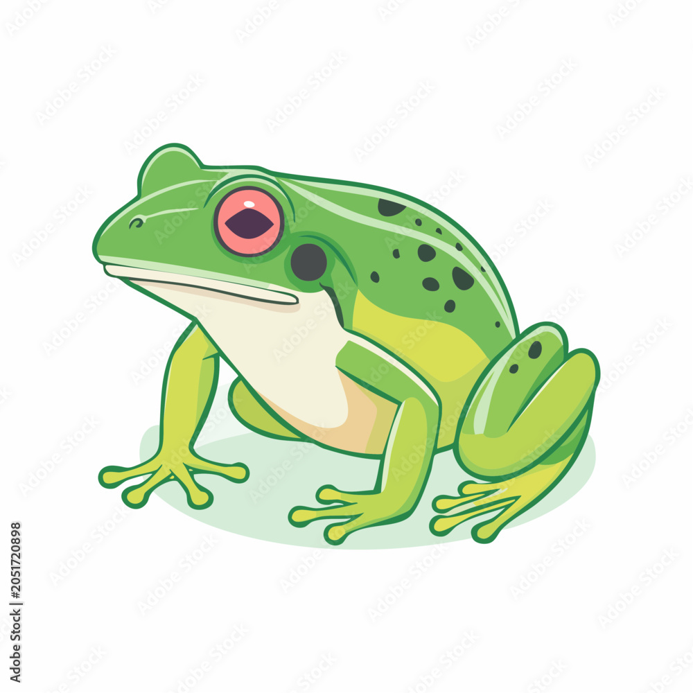 Fototapeta premium Green Frog Illustration