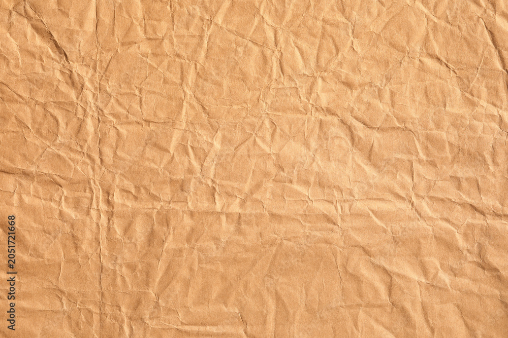 Fototapeta premium Crumpled old brown paper texture