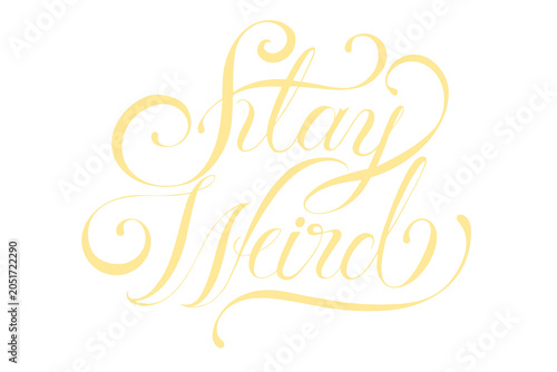Canvas-taulu Png stay weird png calligraphy sticker
