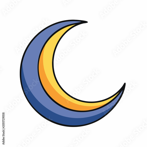 Stylized Crescent Moon Icon