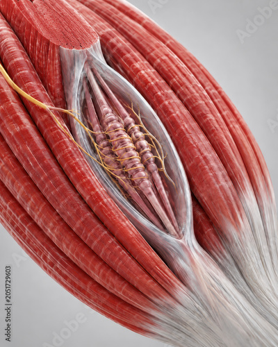 Bild auf Leinwand Muscle Spindle Stretch Receptor Anatomy