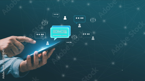 Foto AI chatbot communication concept