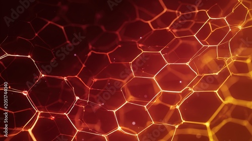 A colorful, abstract image of lines and dots that appears to be a computer-generated design. The image has a futuristic, technological feel to it, with the lines