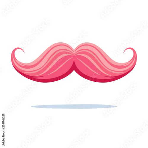 Pink Mustache Illustration