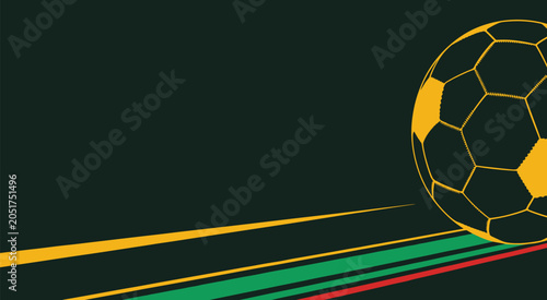 Soccer Ball with Abstract Color Stripes football sport