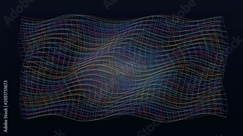 Abstract Colorful Textile Mesh Motion Background