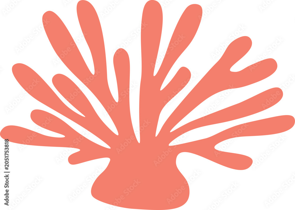 Fototapeta premium Coral Reef Branches Silhouette