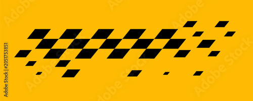 Fotografía Racing background, sports race banner with dynamic grunge checkered shape ideal