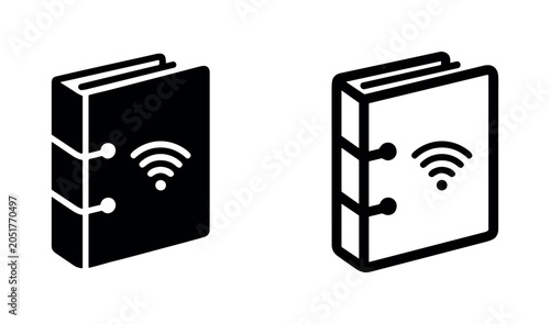 Tablou pe pânză Two staple icons, solid and outline