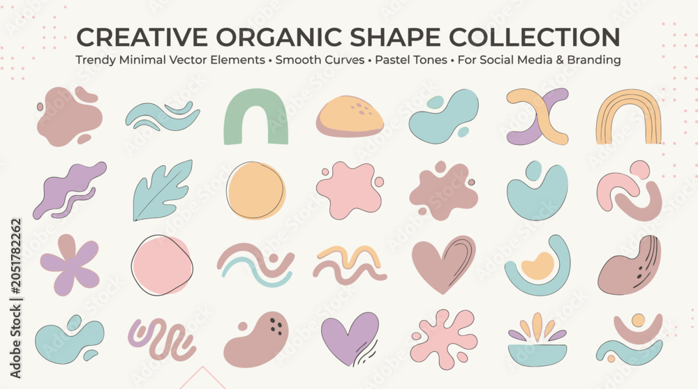 Fototapeta premium Colorful abstract shapes design elements.